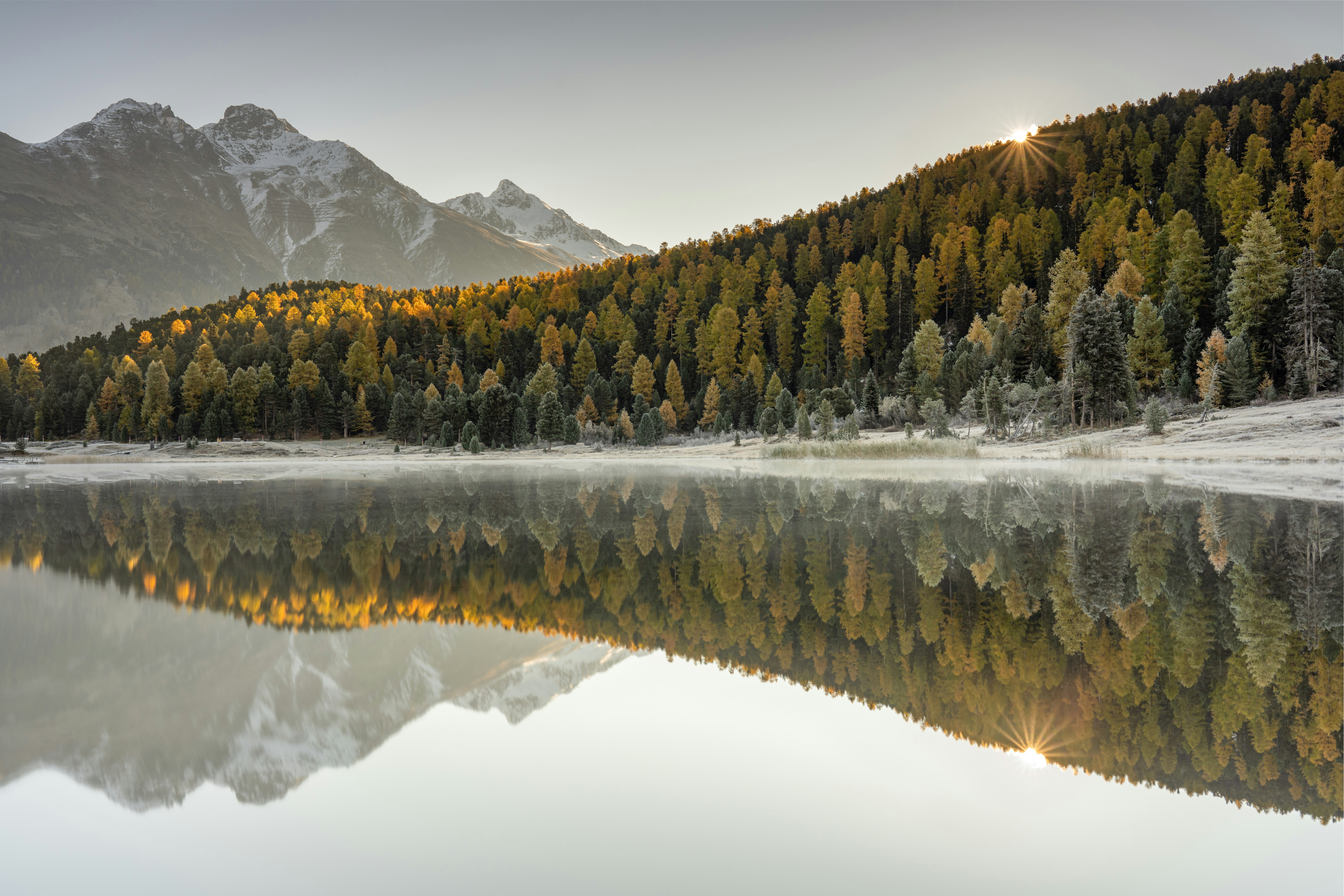 A reflective mirror